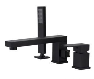 Смеситель на борт ванны DQ Bayern.Liszt DA1514905 чёрный